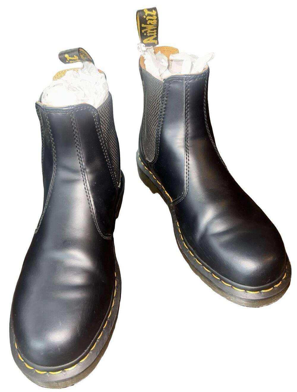 Dr. Martens 2976 YS Chelsea Boots Black Smooth Leather US Men’s 9 Women’s 10